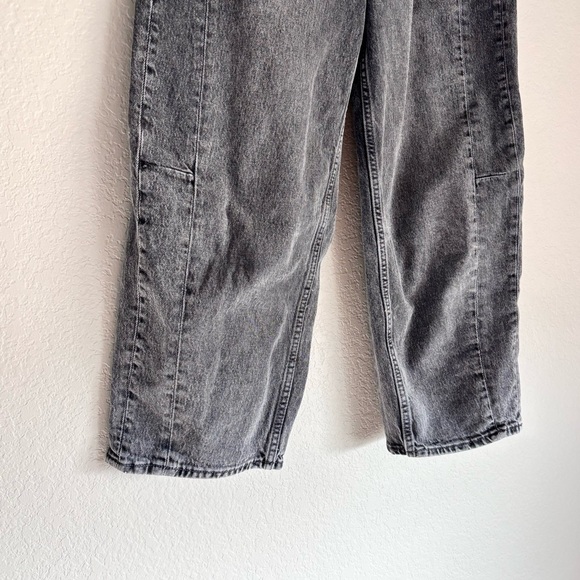 Pre-owned Old Navy Charcoal High Rise  Barrel Leg Jeans women’s size 10 - Picture 3 of 11